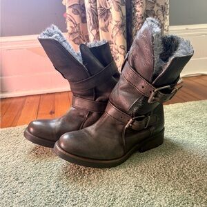 Steve Madden Leather ‘Caveat Moto” Boots size 8